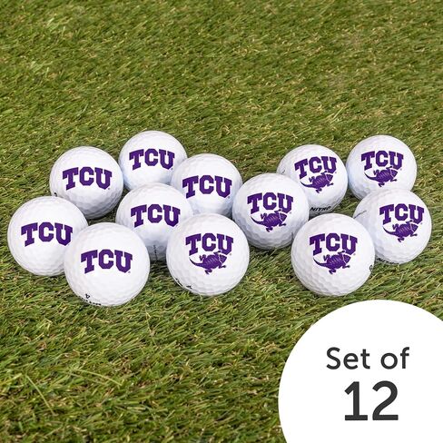 Desert Cactus Texas Christian University Dozen Golf Balls - Full Color 12 Pack, TCU Horned Frogs Officially Licensed Gear in Saudi Arabia