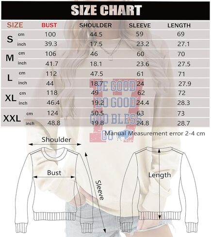 كنزة صوفية Be Good Do Good God Bless Go Bills للنساء برسوم مرحة وأكمام طويلة in Kuwait