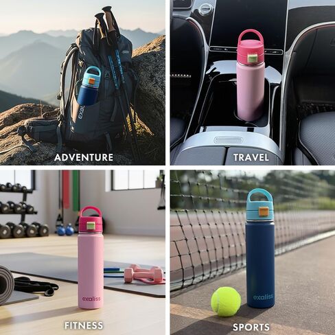 Insulated Stainless Steel Water Bottle | 22 oz | Flip-Top Lid | Chug Spout | Leakproof Lid | Sweat-proof | BPA Free | Keeps Beverages Cold or Hot in Saudi Arabia
