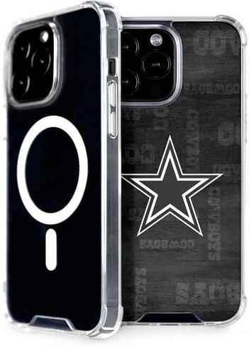 Skinit Phone Case Compatible with MagSafe iPhone 13 Pro Max - Officially Licensed NFL Dallas Cowboys Black & White Design in Saudi Arabia