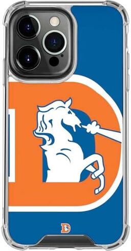 Skinit Clear Phone Case Compatible with iPhone 15 Pro - Officially Licensed NFL Denver Broncos Retro Logo Design in Saudi Arabia