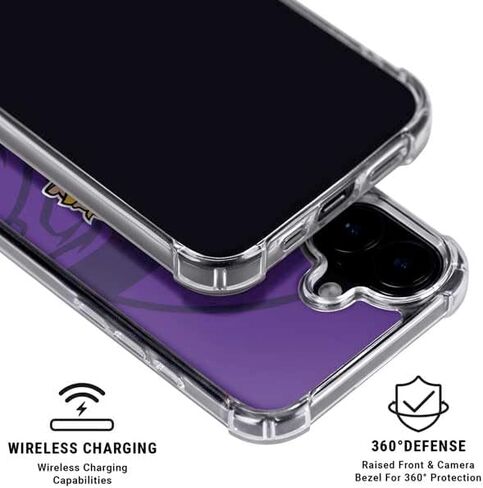Skinit Clear Phone Case Compatible with iPhone 16 - Officially Licensed NFL Minnesota Vikings Large Logo Design in Saudi Arabia