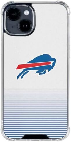 Skinit Clear Phone Case Compatible with iPhone 14 Plus - Officially Licensed NFL Buffalo Bills Breakaway Design in Saudi Arabia