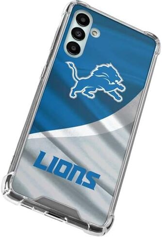 حافظة هاتف Skinit الشفافة متوافقة مع هاتف Galaxy A13 5G - تصميم مرخص رسميًا من NFL Detroit Lions in Saudi Arabia