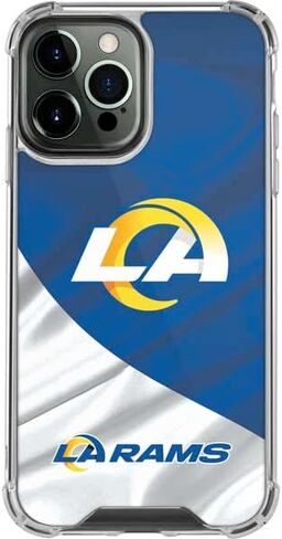 حافظة هاتف Skinit الشفافة متوافقة مع iPhone 14 Pro Max - تصميم مرخص رسميًا من NFL Los Angeles Rams in Saudi Arabia