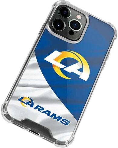 حافظة هاتف Skinit الشفافة متوافقة مع iPhone 14 Pro Max - تصميم مرخص رسميًا من NFL Los Angeles Rams in Saudi Arabia