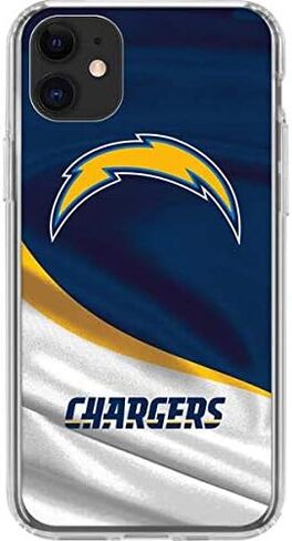 Skinit Clear Phone Case Compatible with iPhone 11 - Officially Licensed NFL Los Angeles Chargers Design in Saudi Arabia