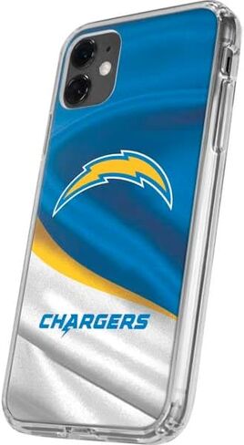 Skinit Clear Phone Case Compatible with iPhone 11 - Officially Licensed NFL Los Angeles Chargers Design in Saudi Arabia