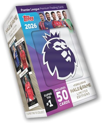 2025 Topps Premier League Debut Edition Cards - Super Tin (50 Cards + 3 Hall of Fame LE) in Saudi Arabia