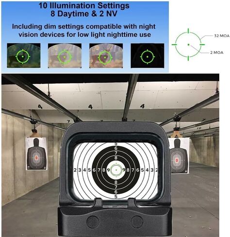 GOTICAL CNC-Machined Fiber Optic Set Front & Rear Handgun Sights for Glock Pistols Standard Models in Kuwait