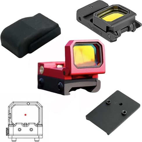 GOTICAL CNC-Machined Fiber Optic Set Front & Rear Handgun Sights for Glock Pistols Standard Models in Kuwait