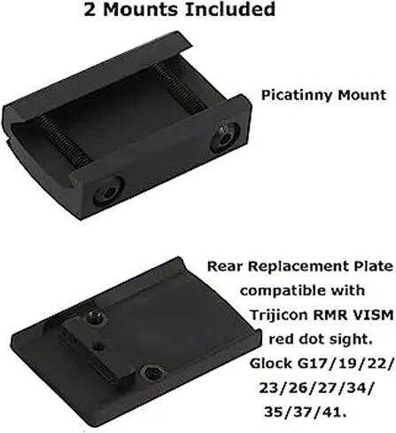 GOTICAL CNC-Machined Fiber Optic Set Front & Rear Handgun Sights for Glock Pistols Standard Models in Kuwait
