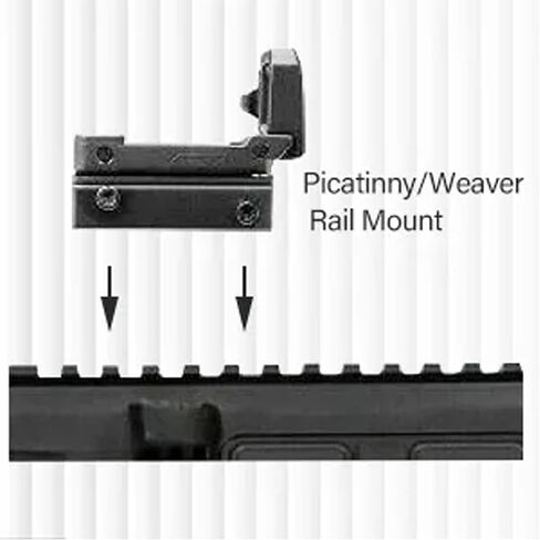 GOTICAL CNC-Machined Fiber Optic Set Front & Rear Handgun Sights for Glock Pistols Standard Models in Kuwait