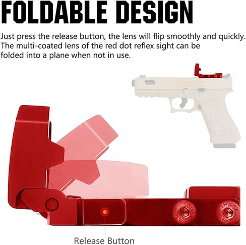 GOTICAL CNC-Machined Fiber Optic Set Front & Rear Handgun Sights for Glock Pistols Standard Models in Saudi Arabia