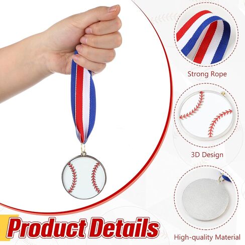 12 Pcs Soccer Volleyball Baseball Softball Ball Shape Medals for Adult,2 Inch Metal Award Medals for Games Sport Party Favors Competitions Celebration Gift in Saudi Arabia