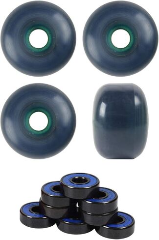 Skateboard Wheels with ABEC 7 Bearings and Spacers (Dark Blue Gel, 58mm) in Saudi Arabia