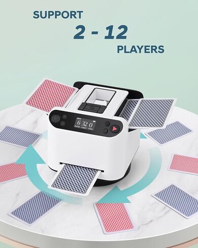 Automatic Card Shuffler and Dealer 2-in-1 for 12 Players in Saudi Arabia