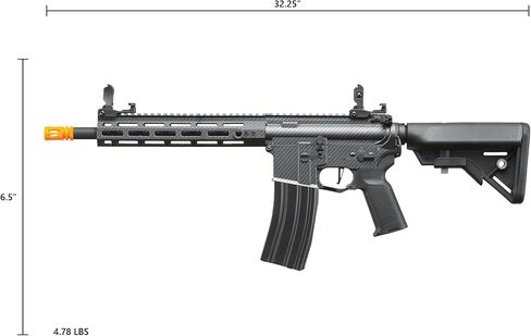 Lancer Tactical Gen 3 Programmable Trigger Hellion MLOCK 10" Lightweight Durable Polymer M4 Airsoft MLOK AEG W/Lipo Battery & Charger (ETU & MOSFET Included) in Saudi Arabia