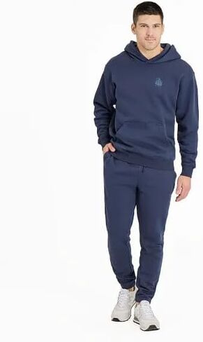 Life is Good Men's Solid Good Vibes Fleece Jogger, Inkwell Blue in Saudi Arabia