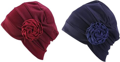 Soft Pre Tied Knot Turbans for Women， Fashion Pleated Turban Cap Beanie Headwrap Sleep Hat, Chemo Cancer Head Scarf in Saudi Arabia