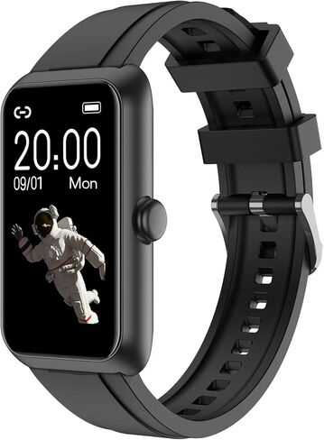 Fitness Tracker with Heart Rate, Sleep Monitor, 100+Sports Modes Smart Watches for Men Women, IP68 Waterproof, Activity & Step Tracker Watch for Android/iOS Phones (Black) in Kuwait