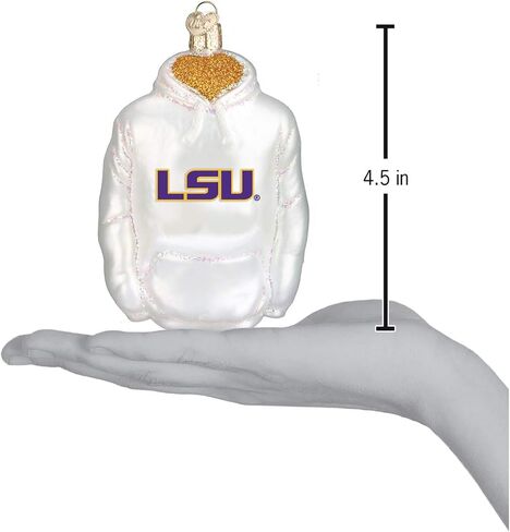 Old World Christmas Ornaments: LSU Hoodie Glass Blown Ornaments for Christmas Tree in Saudi Arabia