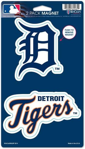 WinCraft MLB Detroit Tigers WCR62481014 Magnets (2 Pack), 5" x 9" in Saudi Arabia