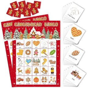 Winter Bingo Game for Adults, Winter Themed Board Games for Family Party Large Group Activities, Holiday Party Favors Gifts Supplies for Christmas, Bingo Set Accessories, 04 in Saudi Arabia