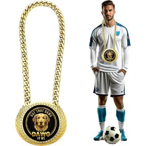 Goutoports Got That Dawg in Me Turnover Chain MVP Medal - 6 Inch Medal Necklace Award for Football MVP, Office Champion Motivational Prize Funny Gag Gifts for Men | Multiple Dog Breed Styles in Kuwait