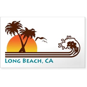 CafePress Long Beach California Rectangle Sticker Rectangle Bumper Sticker Car Decal in Saudi Arabia