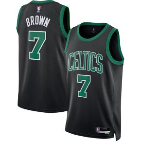 Outerstuff Jaylen Brown Boston Celtics NBA Kids Youth 8-20 Black Statement Edition Swingman Jersey in Saudi Arabia