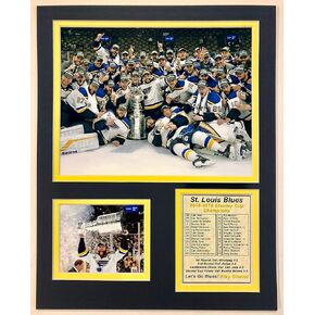 St. Louis Blues - Team Pose with Cup - 2018-2019 Stanley Cup Champions - 11" x 14" Unframed Photo Collage in Saudi Arabia
