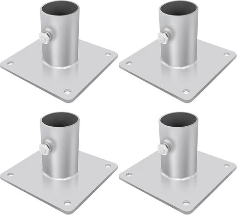 Dock Bottom Pad, Dock Base Plate, Galvanized Steel Stationary Dock Brackets Hardware for Round Dock Leg Pipe, Secure Dock to Prevent Sinking or Moving in Saudi Arabia