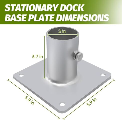 Dock Bottom Pad, Dock Base Plate, Galvanized Steel Stationary Dock Brackets Hardware for Round Dock Leg Pipe, Secure Dock to Prevent Sinking or Moving in Saudi Arabia