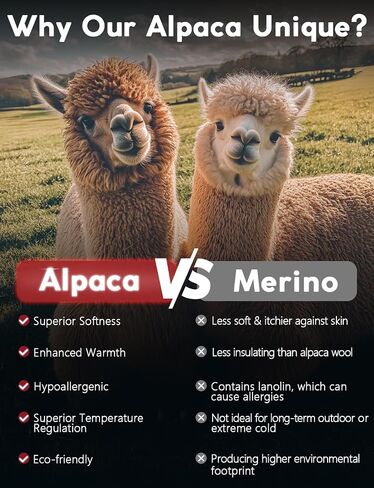 Alpaca Wool Winter Heavyweight Crew Socks Warm Thick Thermal Hiking Boot Work Cushioned Cozy Moisture Wicking in Kuwait