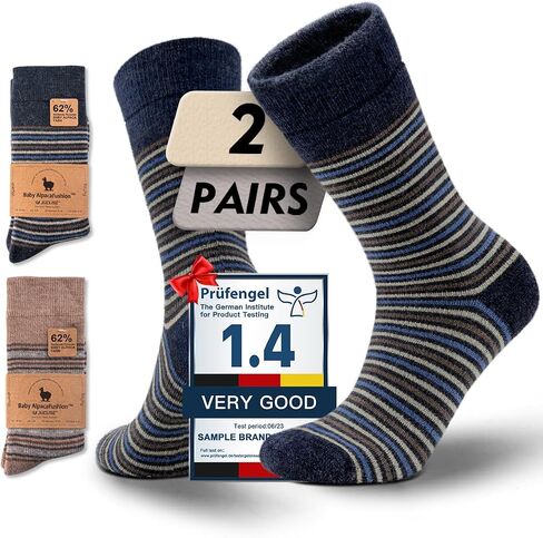 Alpaca Wool Winter Heavyweight Crew Socks Warm Thick Thermal Hiking Boot Work Cushioned Cozy Moisture Wicking in Kuwait
