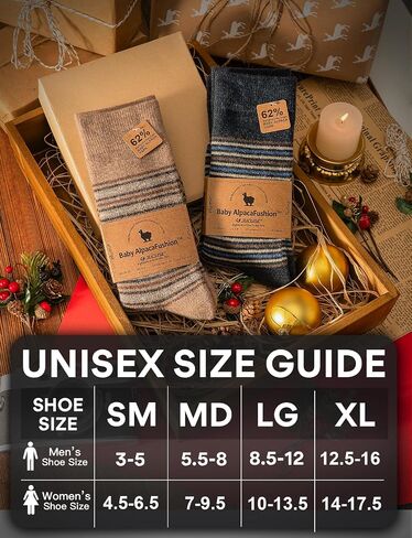 Alpaca Wool Winter Heavyweight Crew Socks Warm Thick Thermal Hiking Boot Work Cushioned Cozy Moisture Wicking in Kuwait