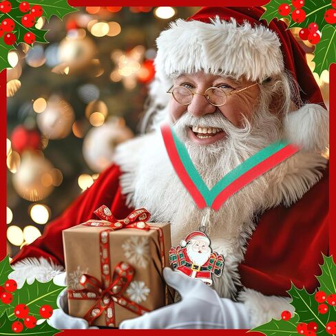 Cholemy 20 Pcs Christmas Medals Award Metal Trophy Award with Neck Ribbon Xmas Prizes Gift for Xmas Party Ornament in Saudi Arabia