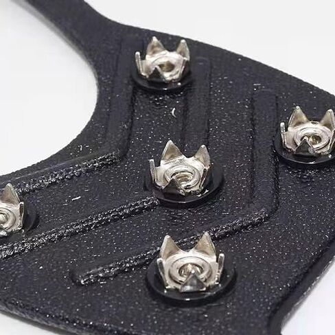Non-Slip Rubber Ice Cleats with Steel Studs for Boots and Shoes, Adjustable Traction Grips for Walking on Snow and Ice in Saudi Arabia