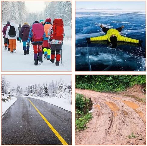 Non-Slip Rubber Ice Cleats with Steel Studs for Boots and Shoes, Adjustable Traction Grips for Walking on Snow and Ice in Saudi Arabia