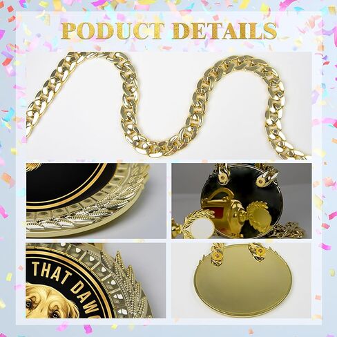 Goutoports Got That Dawg in Me Turnover Chain MVP Medal - 6 Inch Medal Necklace Award for Football MVP, Office Champion Motivational Prize Funny Gag Gifts for Men | Multiple Dog Breed Styles in Kuwait
