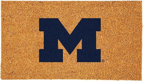 Team Sports America NCAA University of Michigan Sports Doormat | Indoor Outdoor Entrance | 28 x 16 Inches | Non-Slip Front Door Mats | Official Licensed | Sports Fans Entryway Welcome Rug in Saudi Arabia