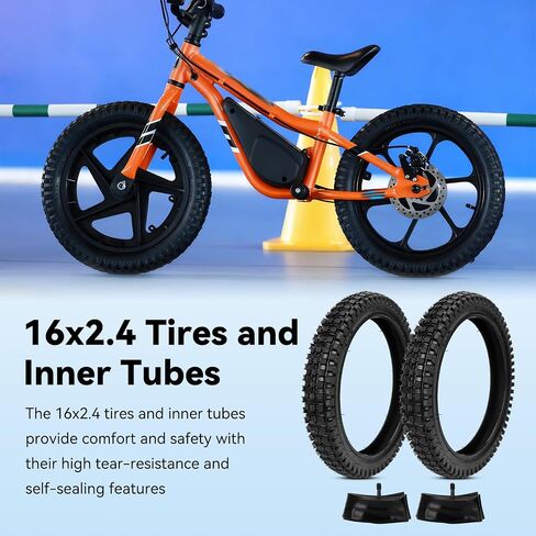 16x2.4 64-305 Front Tire and Inner Tube Set Replacement for Razor MX650 MX500 SX500 Mcgrath Dirt Rocket Bike, 16 inch Bike Tire for Kids Bicycles Heavy Duty EcoSmart Metro E-Scooter in Saudi Arabia