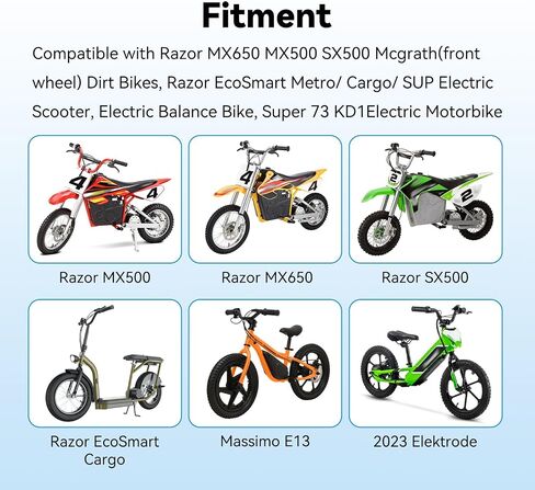 16x2.4 64-305 Front Tire and Inner Tube Set Replacement for Razor MX650 MX500 SX500 Mcgrath Dirt Rocket Bike, 16 inch Bike Tire for Kids Bicycles Heavy Duty EcoSmart Metro E-Scooter in Saudi Arabia