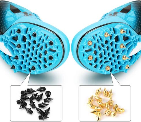 1/4 Inch Track Spikes, 220pcs Stainless Steel Track and Cross Country Spikes Golf Shoe Spikes with Spike Wrench, Replacement Spikes for Sprint Sports Short Running Track Shoes in Saudi Arabia