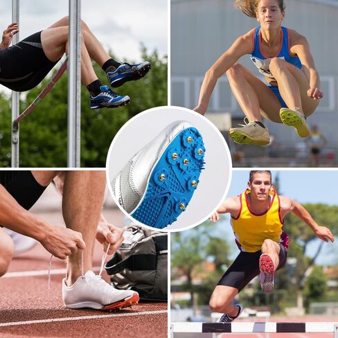 1/4 Inch Track Spikes, 220pcs Stainless Steel Track and Cross Country Spikes Golf Shoe Spikes with Spike Wrench, Replacement Spikes for Sprint Sports Short Running Track Shoes in Saudi Arabia