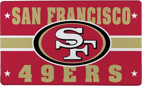 NFL San Francisco 49ers Indoor Entrance Mat, 30"x18" Anti-Fatigue Kitchen Mats and Rugs, Non Slip Backing, PVC Waterproof Ergonomic Comfort Mat for Entryway, Kitchen, Man Cave, Office, Sink, Laundry in Saudi Arabia
