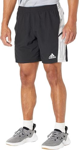 أديداس رجالي Own The Run Short Tiger Camo أسود/أبيض كبير in Saudi Arabia