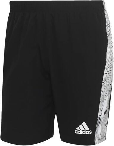 أديداس رجالي Own The Run Short Tiger Camo أسود/أبيض كبير in Saudi Arabia