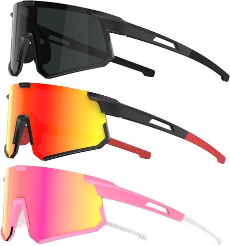 Mens Sunglasses Sports Polarized Sunglasses for Men and Women for Running Cycling 3 Pack in Saudi Arabia